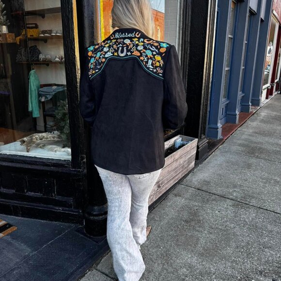 Lucky and Blessed Jackets & Blazers - Lucky and blessed suede blazer